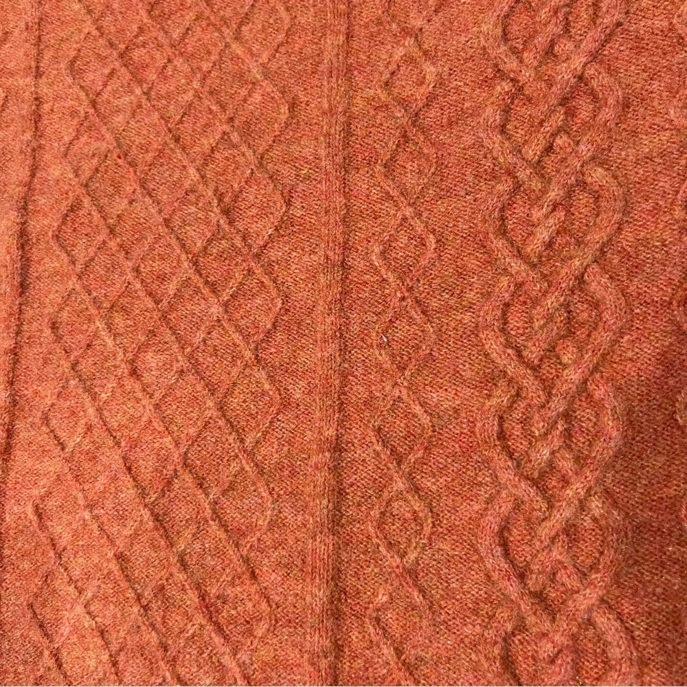 Greylin Henry Waffle Stitch Sweater Knit Tunic Orange Oversized Wool Blend Sz M - Picture 11 of 12